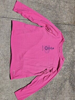 Life Is Good Pink Long Sleeve Graphic Tee Shirt Brewtiful Coffee Mug Design XXL